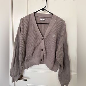 Aritzia TNA purple cardigan